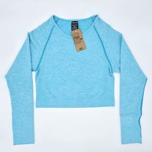 NWT ◇ Victoria's Secret PINK Active Seamless Long Sleeve Cropped Workout Top